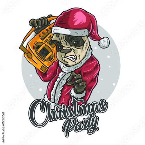 panda clause listening music