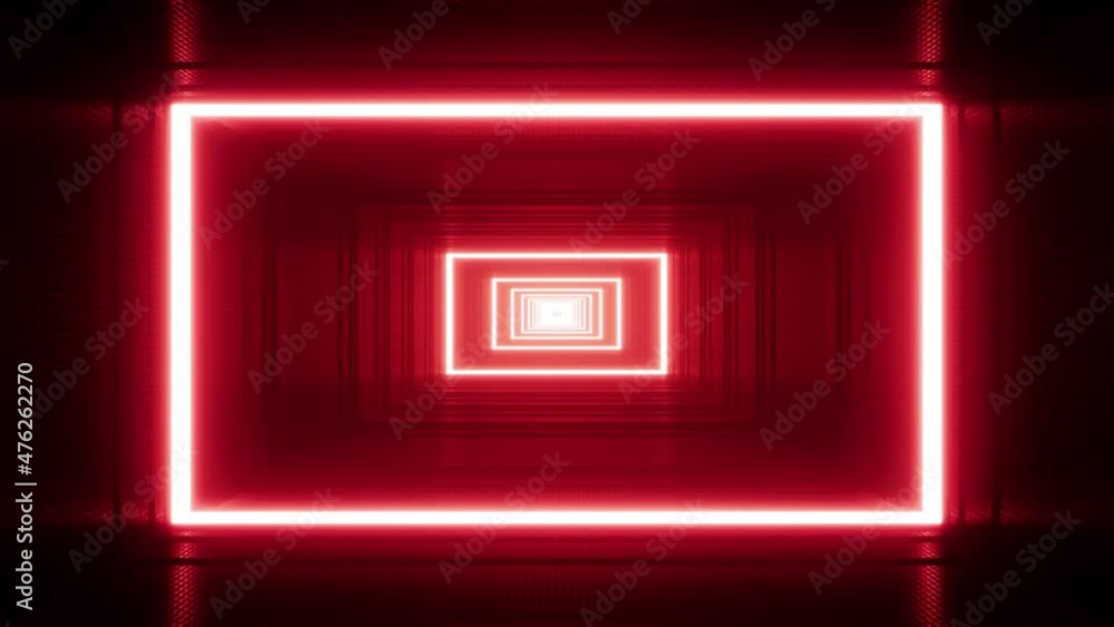 Flickering Rectangle Red VJ Loop Tunnel Flickering Rectangle Red VJ Loop Tunnel