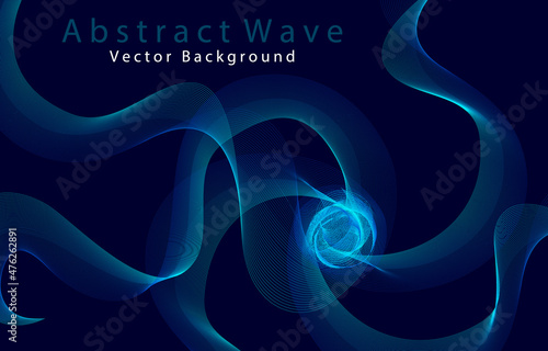 Modern blue abstract background, 
circular lines on a blue background
