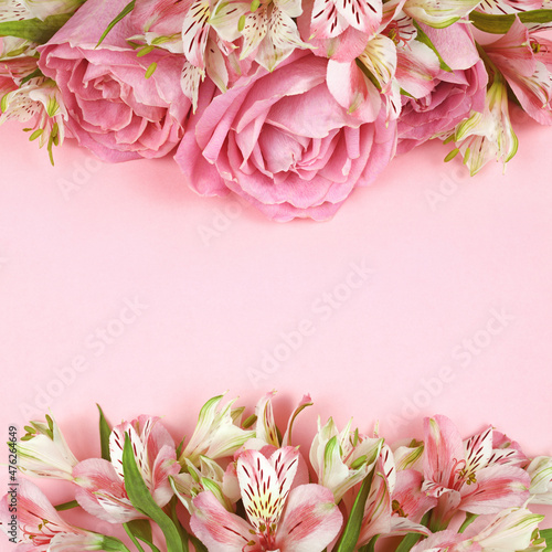 Beautiful pink rose and als...