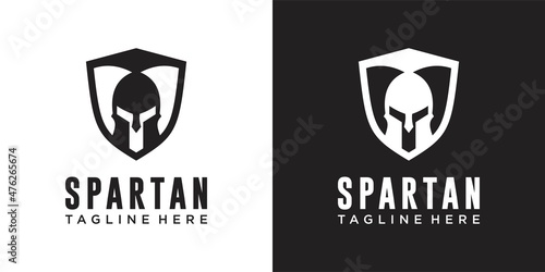 head spartan logo vector design template icon