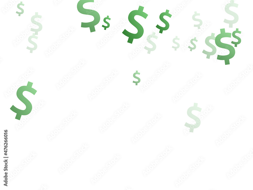 Green dollar signs scatter money vector Green dollar signs scatter money vector