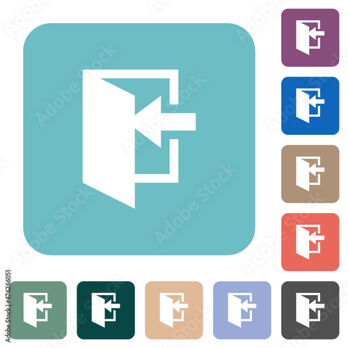Enter rounded square flat icons