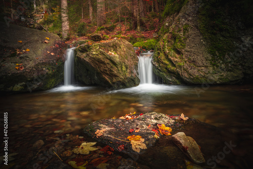 Hochfall Waterfall near Bodenmais in the Bavarian Forest, Germany photo