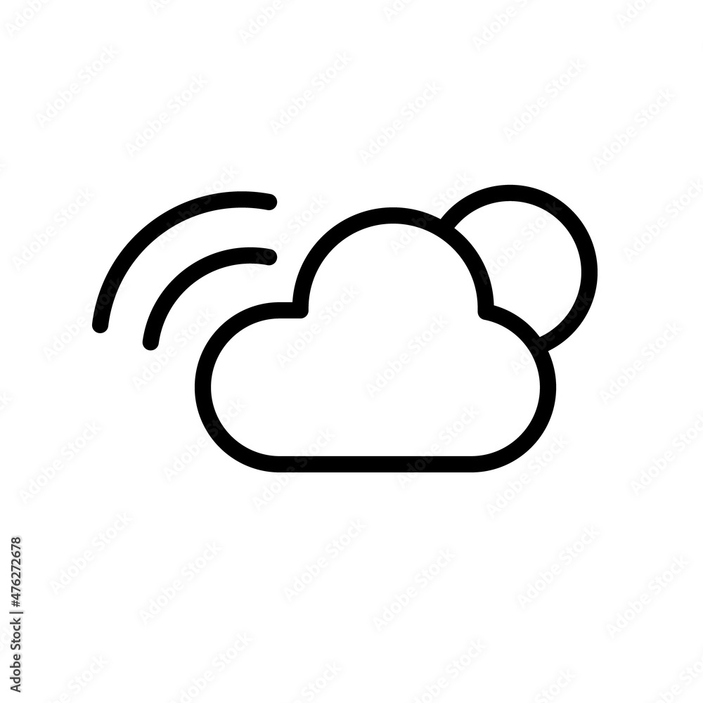 Cloud forecast night notification weather icon Cloud forecast night notification weather icon