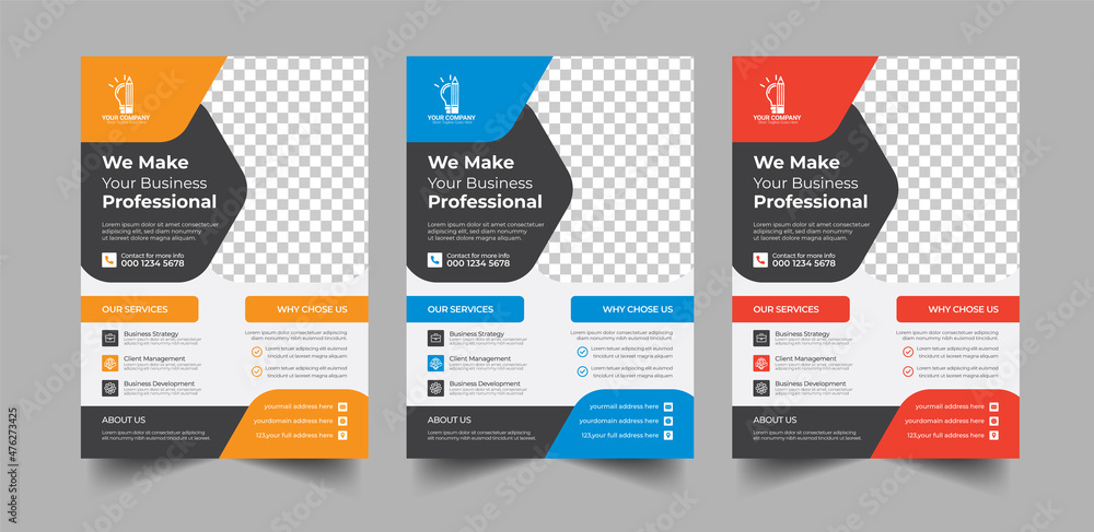 Corporate Business Flyer template, creative flyer design and marketing flyer design