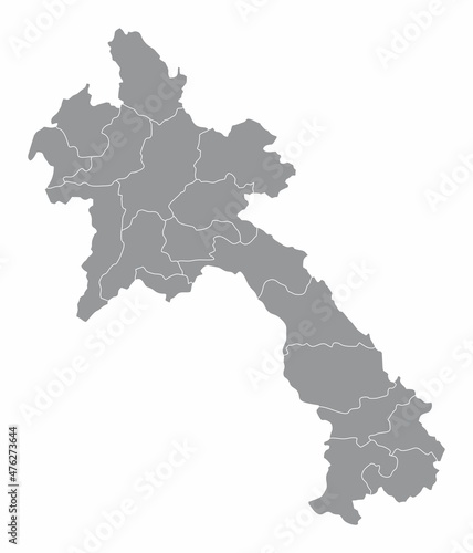 Laos administrative map