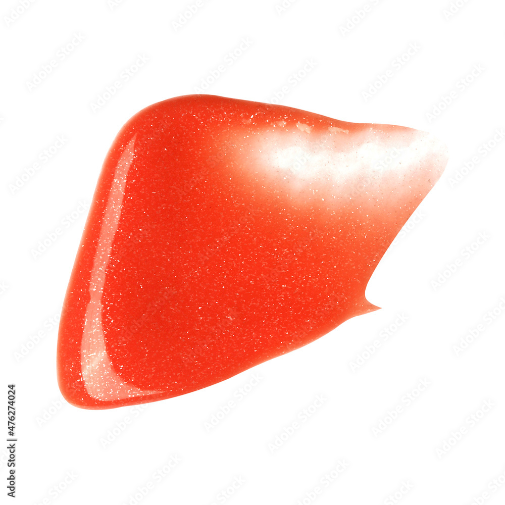 Blot of red nail polish isolated on white Blot of red nail polish isolated on white