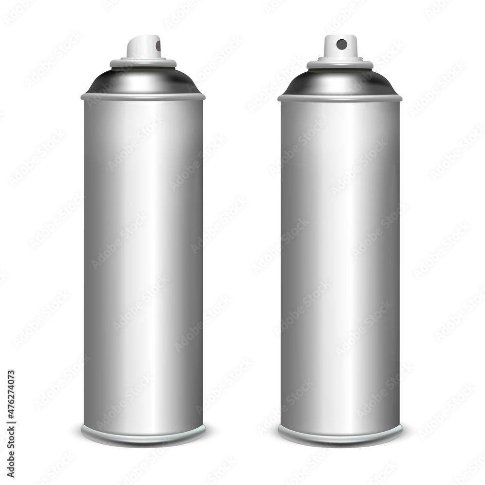 Aluminium Spray Can Template Blank. Front View. illustration Aluminium Spray Can Template Blank. Front View. illustration