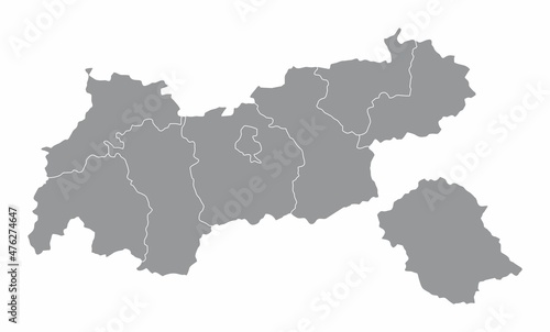 Tyrol state administrative map photo