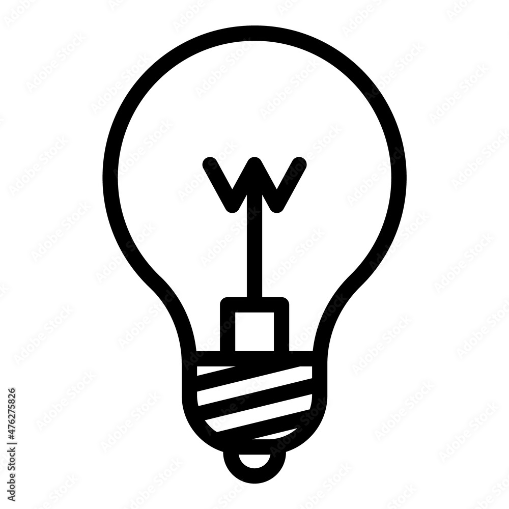 Idea Light Flat Icon Isolated On White Background