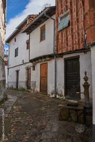 Street in the pretty town of Hervas in Caceres  Spain. 