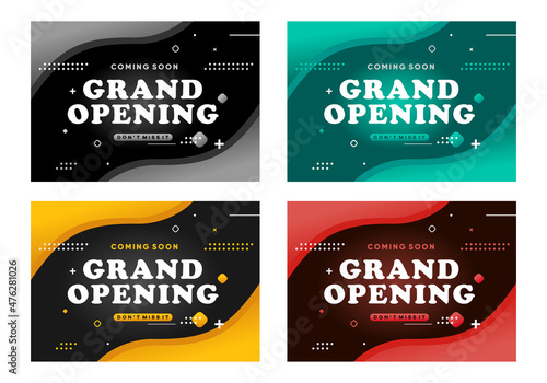 set grand opening abstract background Free Vector
