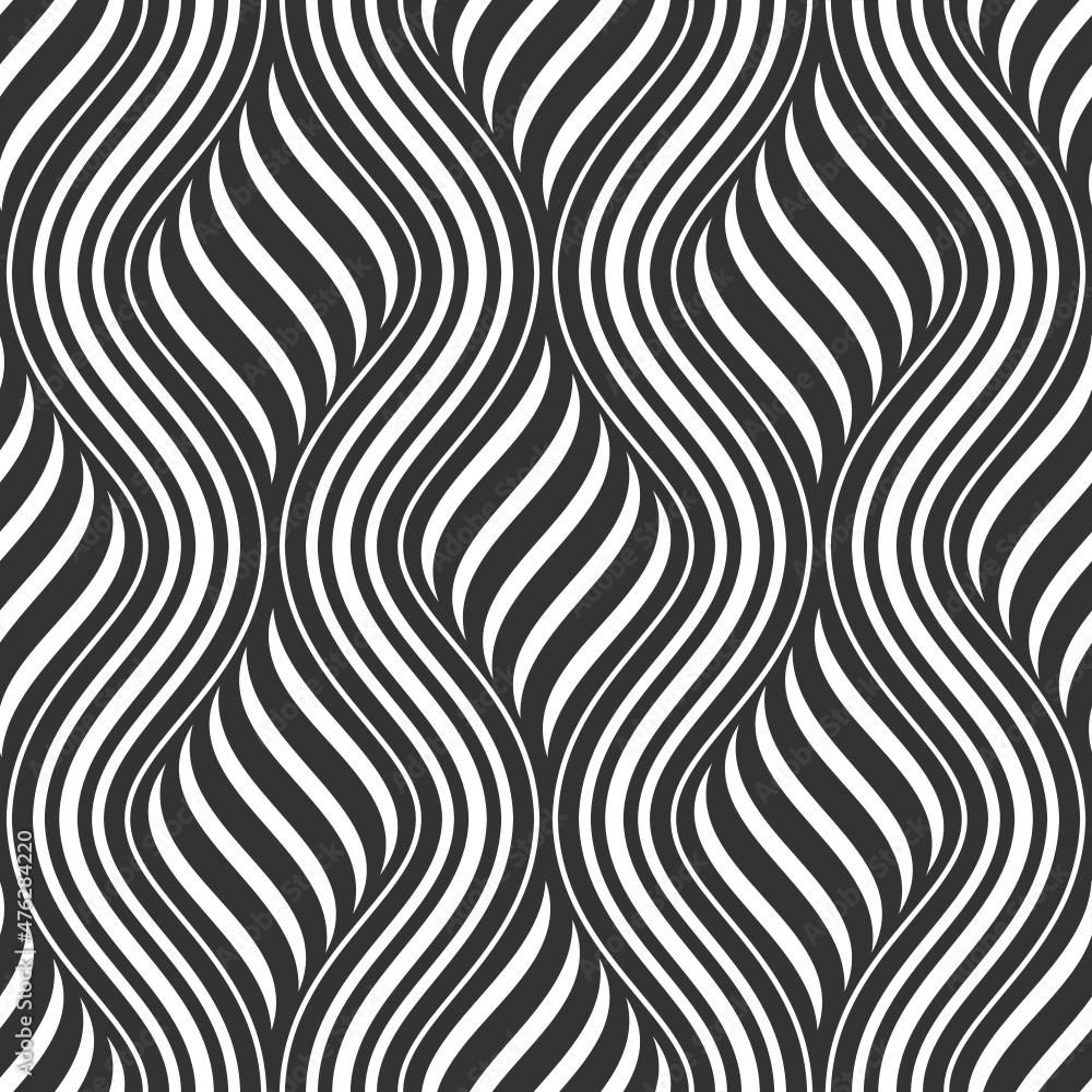 Vector geometric seamless pattern. Modern geometric background. Mesh with wavy lines. Vector geometric seamless pattern. Modern geometric background. Mesh with wavy lines.