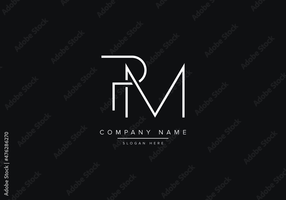 PM Logo Letter Monogram With Triangle Shape Design Template Isolated On  Black Background Royalty Free SVG, Cliparts, Vectors, and Stock  Illustration. Image 143378658.