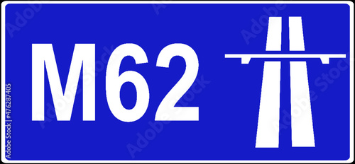 Start of motorway regulations where some driving regulations change sign