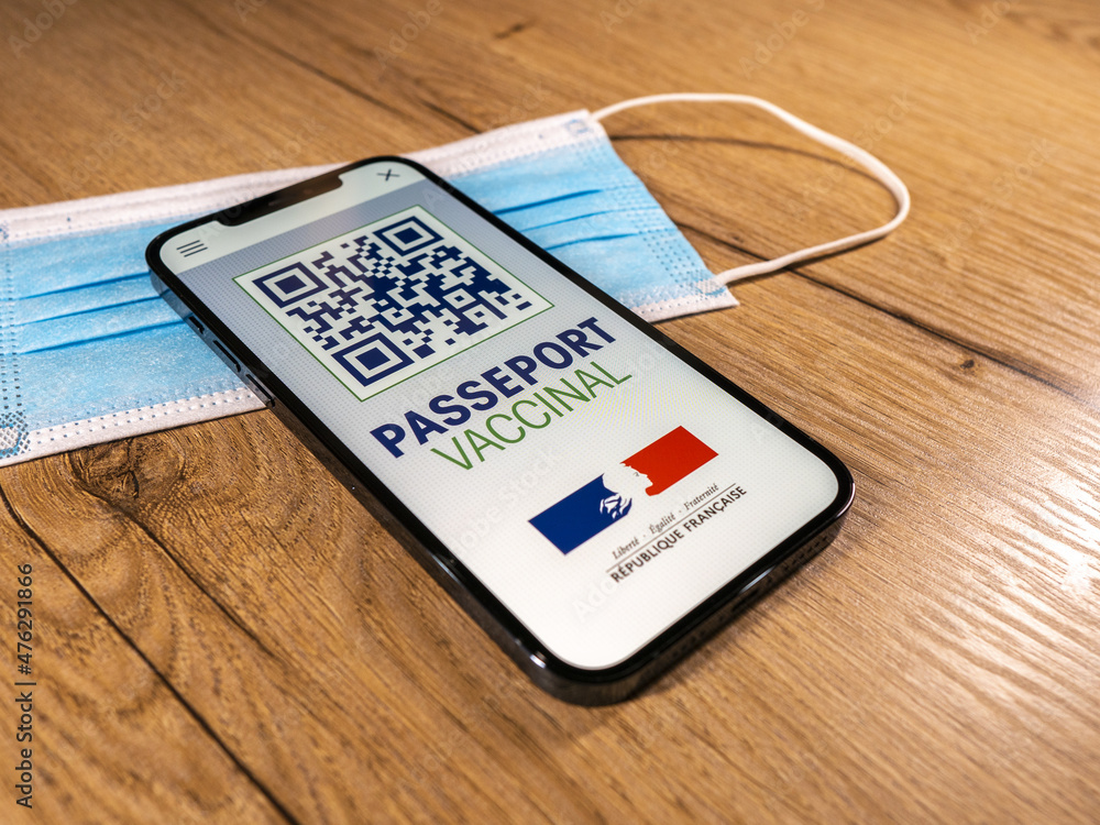Passeport vaccinal Pass vaccinal Passe vaccinal Concept de