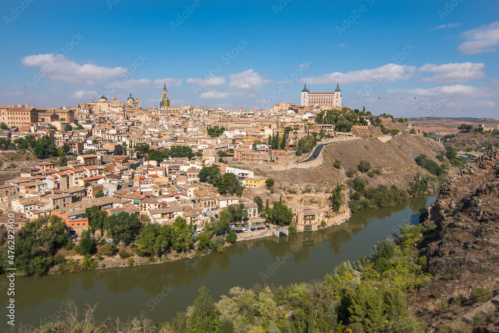 View  of Toledo from a viewpoint called Mirador del Valle (Valley Viewpoint) - Toledo, Spain
