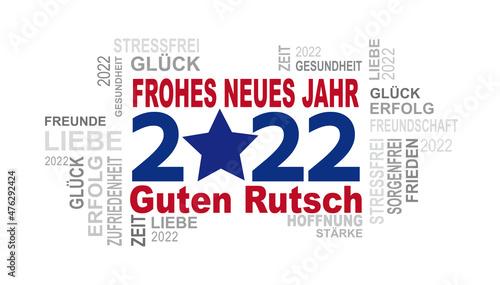 weihnachtskarte - neujahrsgruss - frohes neues jahr - guten rutsch - 2022