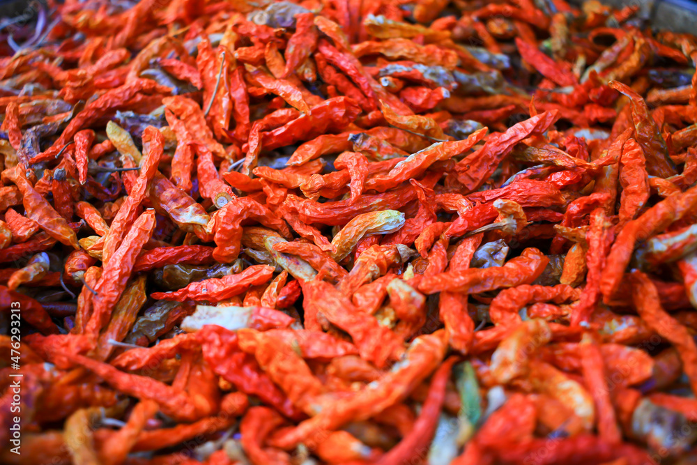 Fototapeta premium Dried red chilli, hot and spicy