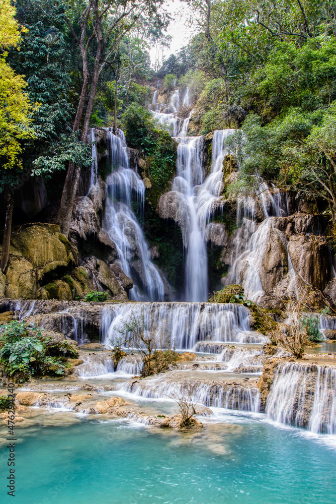 Naklejka premium Kuang Si Falls in Luang Prabang