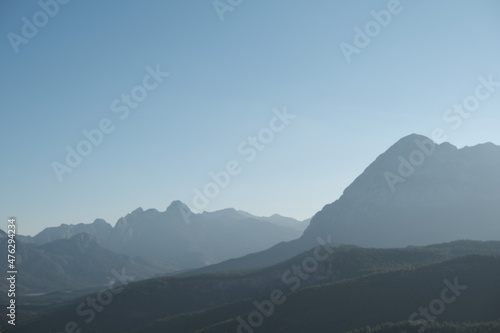mountain view landscape with clouds on Turkey