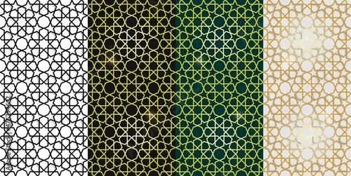 seamless moroccan pattern with geometric texture vector illustration
