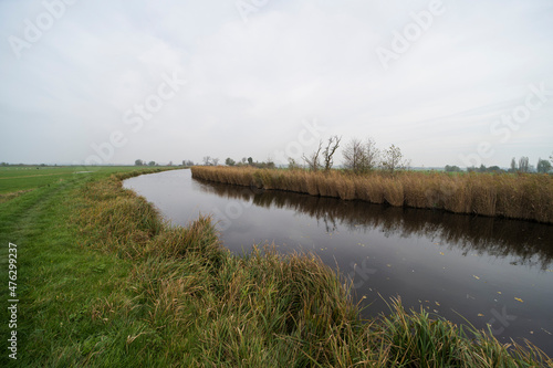 Autumn landscape photo of the Winkel river  The Netherlands