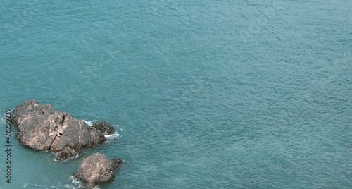 rock islands in the lake