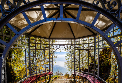 old pavilion at a park