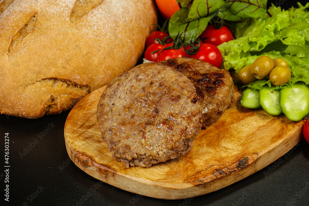 Homemade roasted cutlet minced meat Homemade roasted cutlet minced meat