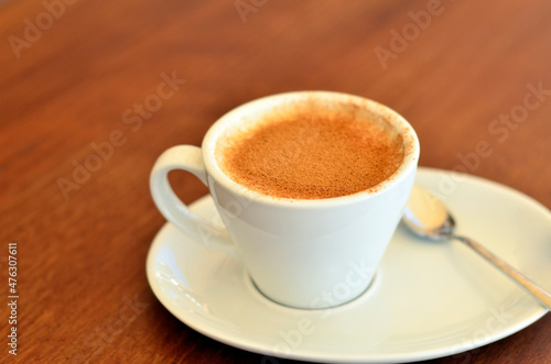 turkish sahlep in white cup