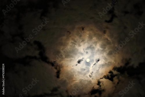 moon and clouds