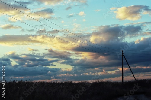 time clouds over the mountains