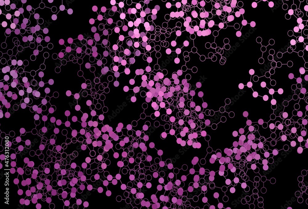 Dark Pink vector template with artificial intelligence structure.