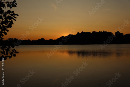 sunset on the lake