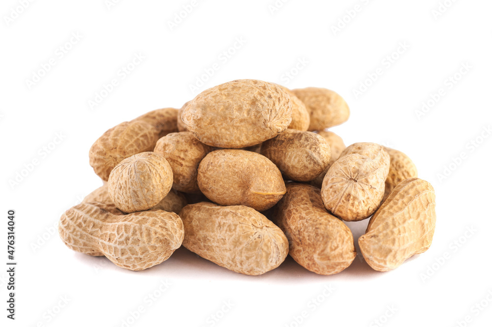 peanuts on white background peanuts on white background