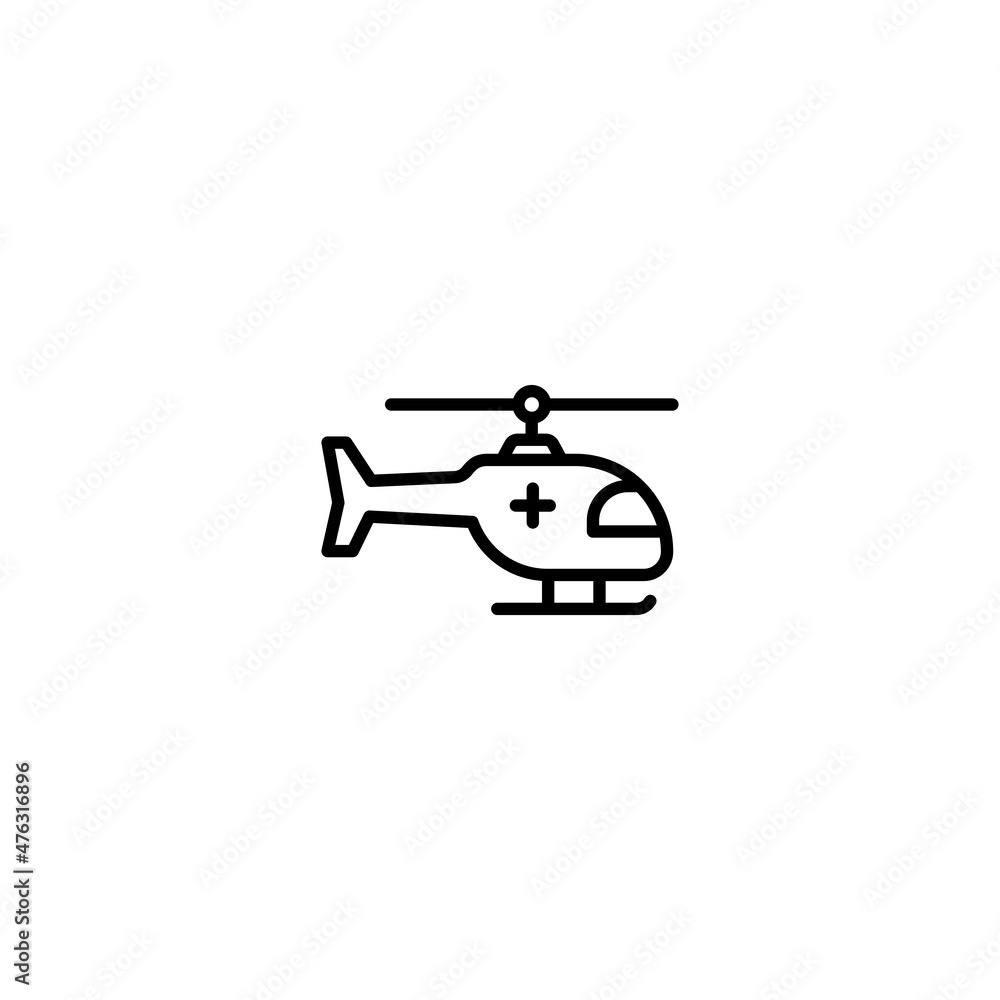 medical Helicopter icon, Helicopter symbol vector medical Helicopter icon, Helicopter symbol vector