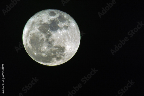A closeup of the moon