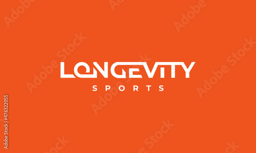 vector graphic illustration logo design for longevity sports with typography style