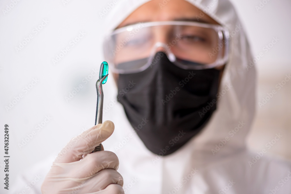 Professional doctor in the hospital working