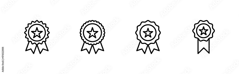 Badge icon set. Awards icon vector. Achieve sign and symbols Badge icon set. Awards icon vector. Achieve sign and symbols