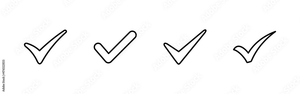 Check mark icons set. Tick mark sign and symbol Check mark icons set. Tick mark sign and symbol