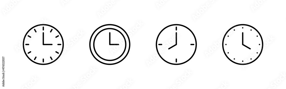 Clock icons set. Time sign and symbol. watch icon Clock icons set. Time sign and symbol. watch icon