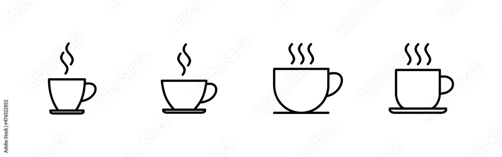 coffee cup icons set. cup a coffee sign and symbol coffee cup icons set. cup a coffee sign and symbol
