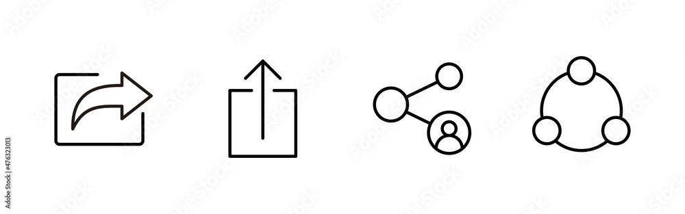 Share icons set. Sharing sign and symbol Share icons set. Sharing sign and symbol