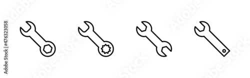 Wrench icons set. repair icon. tools sign and symbol