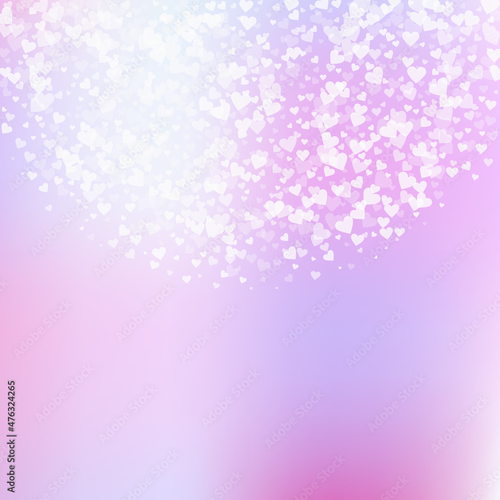 White heart love confettis. Valentine's day semici White heart love confettis. Valentine's day semici