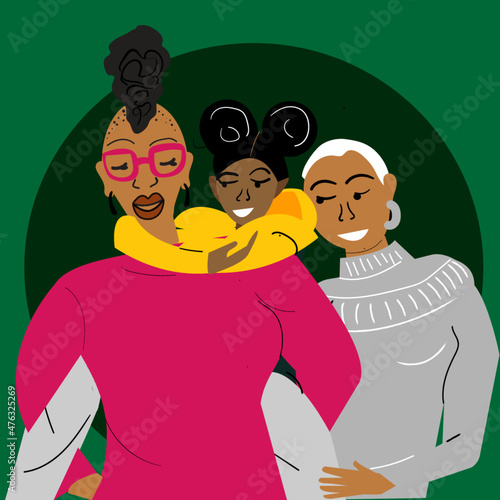  Gay parents with their daughter