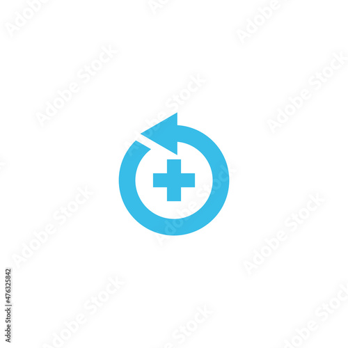 Simple Modern Medical Link Chat Logo Vector Design